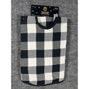 The Christmas Shoppe Black‎ & White Buffalo Check Tree Skirt Red 30in